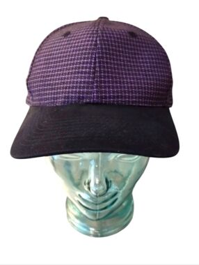 Vintage Toppers Purple Houndstooth/Tweed Plaid Dad Hat Block Core Cap